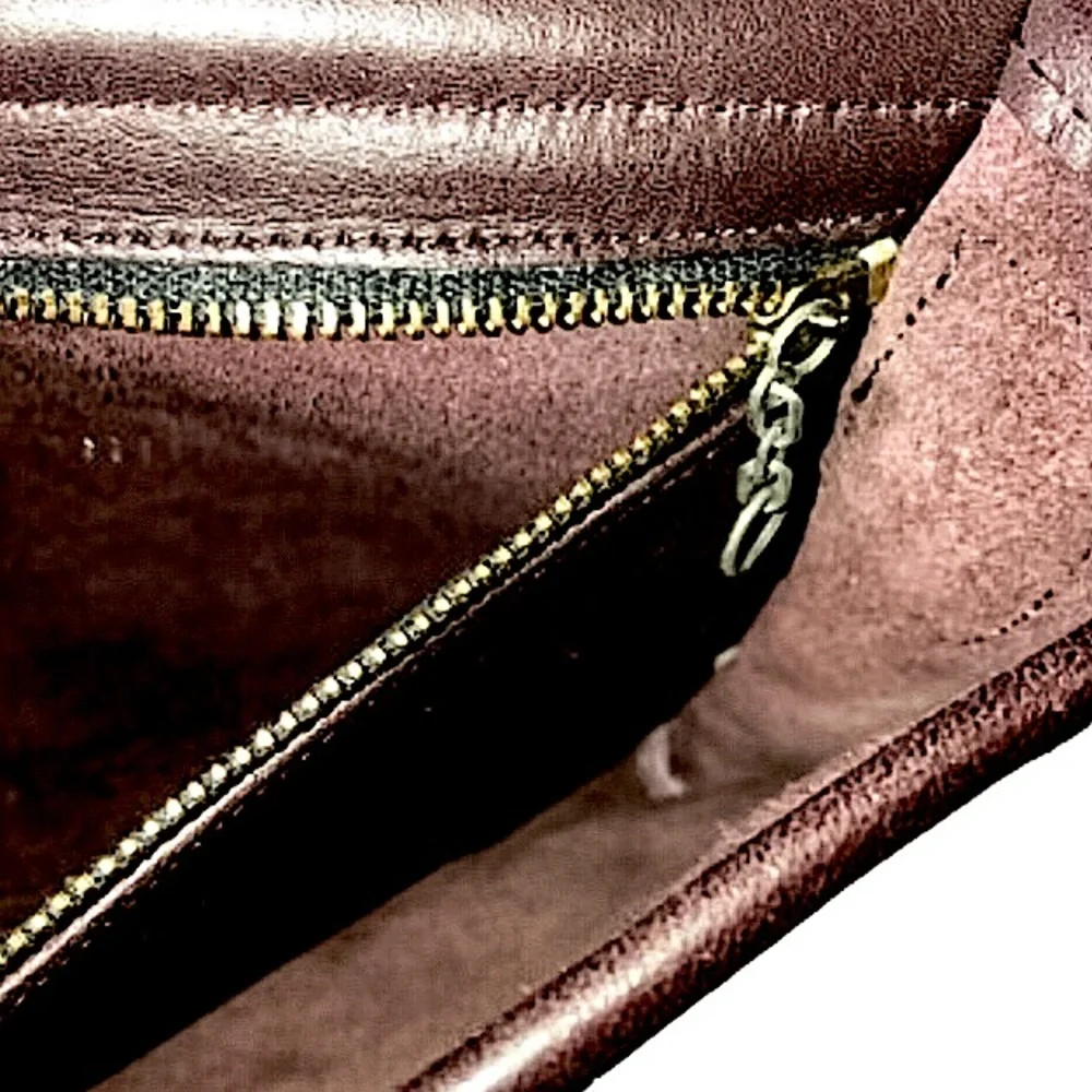 VINTAGE COACH Mahogany Leather Top Handle Turn Lock Unisex Shoulder Bag NYC COA - Picture 8 of 17